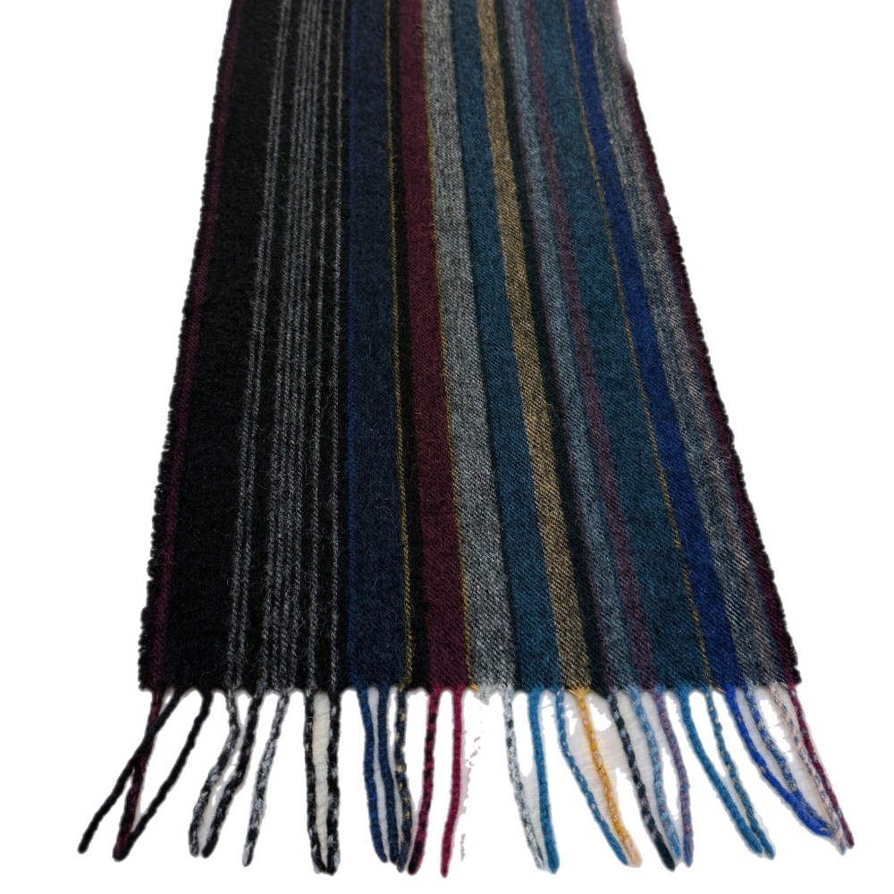 Marchbrae 100% Lambswool Striped Scarf 🏴󠁧󠁢󠁳󠁣󠁴󠁿– Made in Scotland - Picture 6 of 10